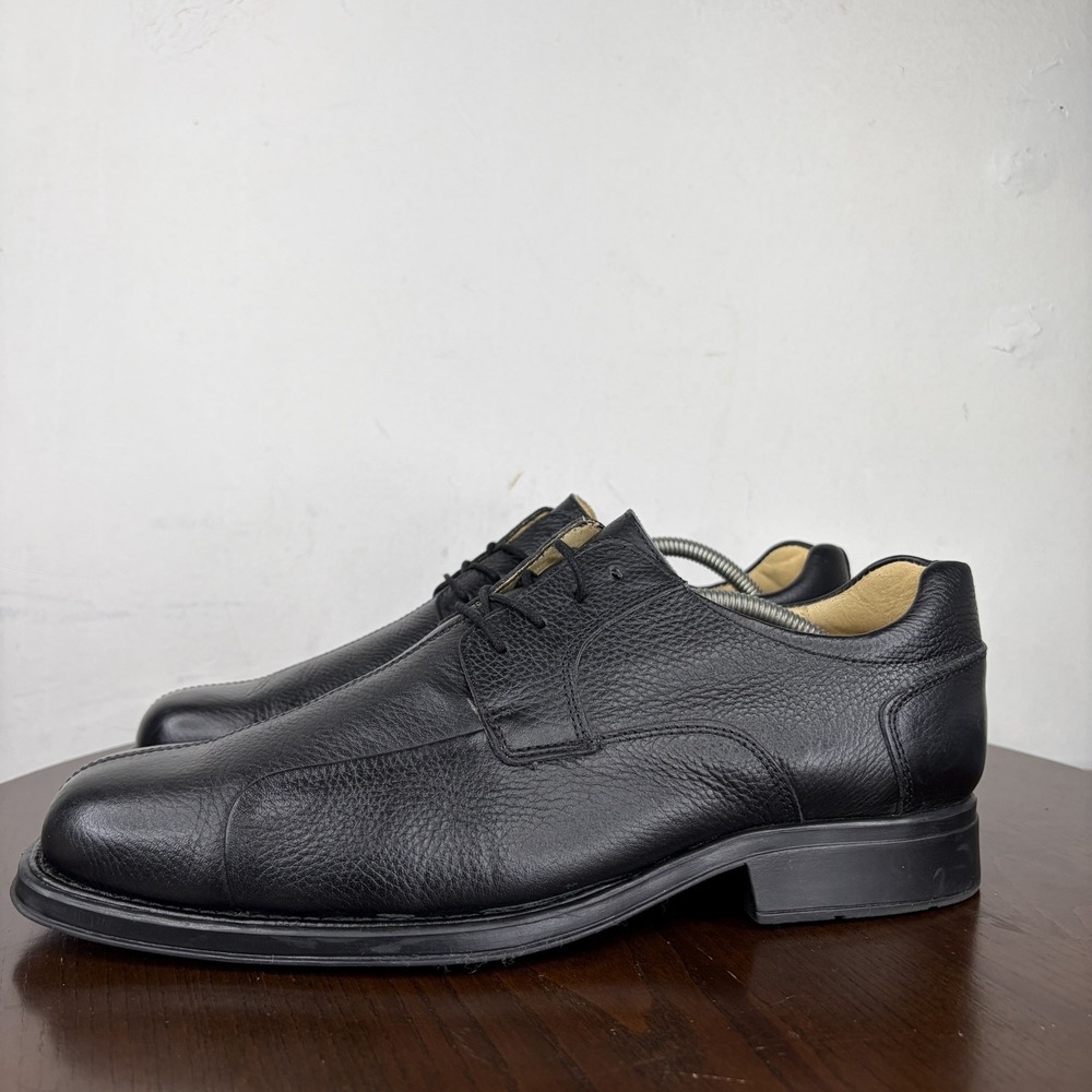 Studio Belvedere Bay Bridge Oxford Shoes Men's 13 EEE Black Pebble Leather Derby
